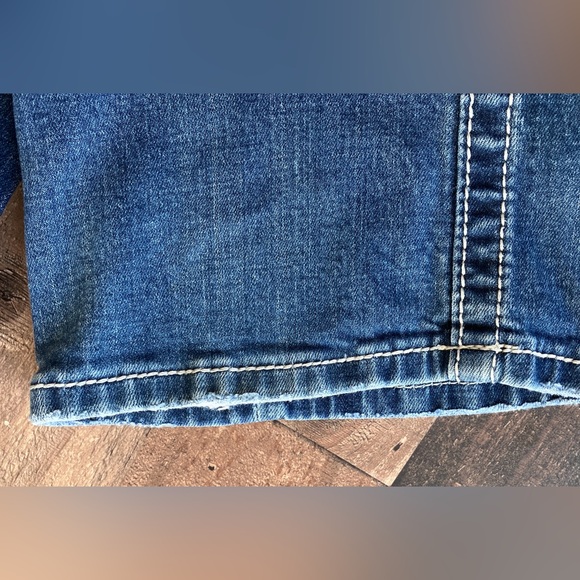 Miss Me Bootcut Jeans Size 26 Embellished Pocket Mid Rise Stretch Denim - Picture 12 of 15